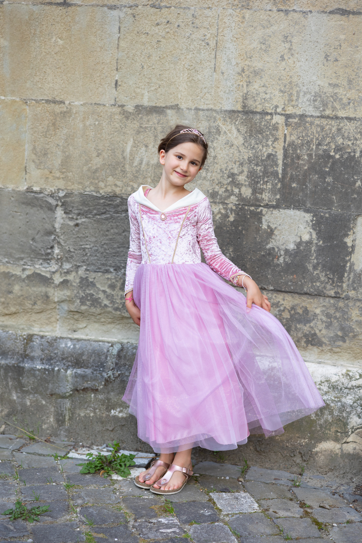 Great Pretenders Abito Principessa rosa in velluto - foto 1