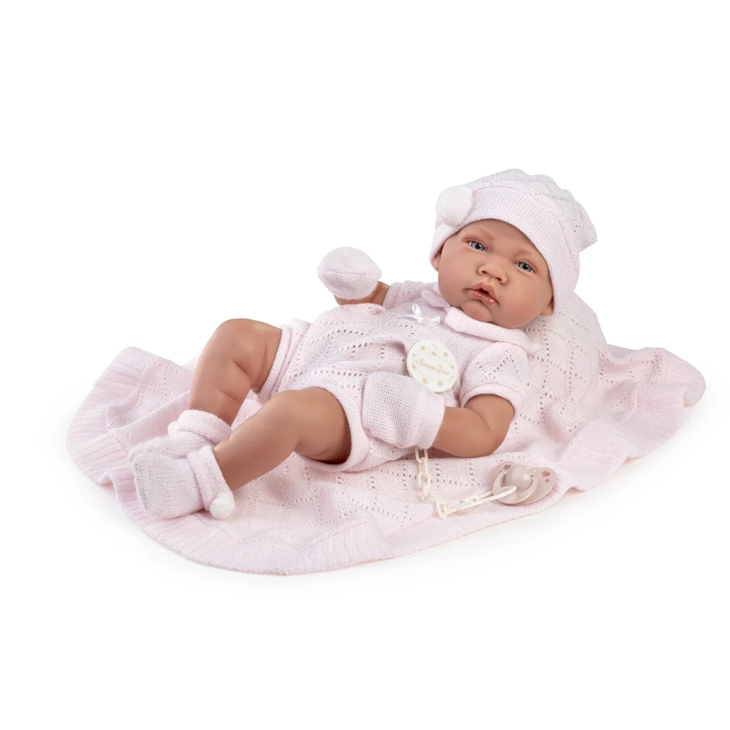 Antonio Juan Bambola Neonata Lúa con copertina rosa 42 cm - foto 3