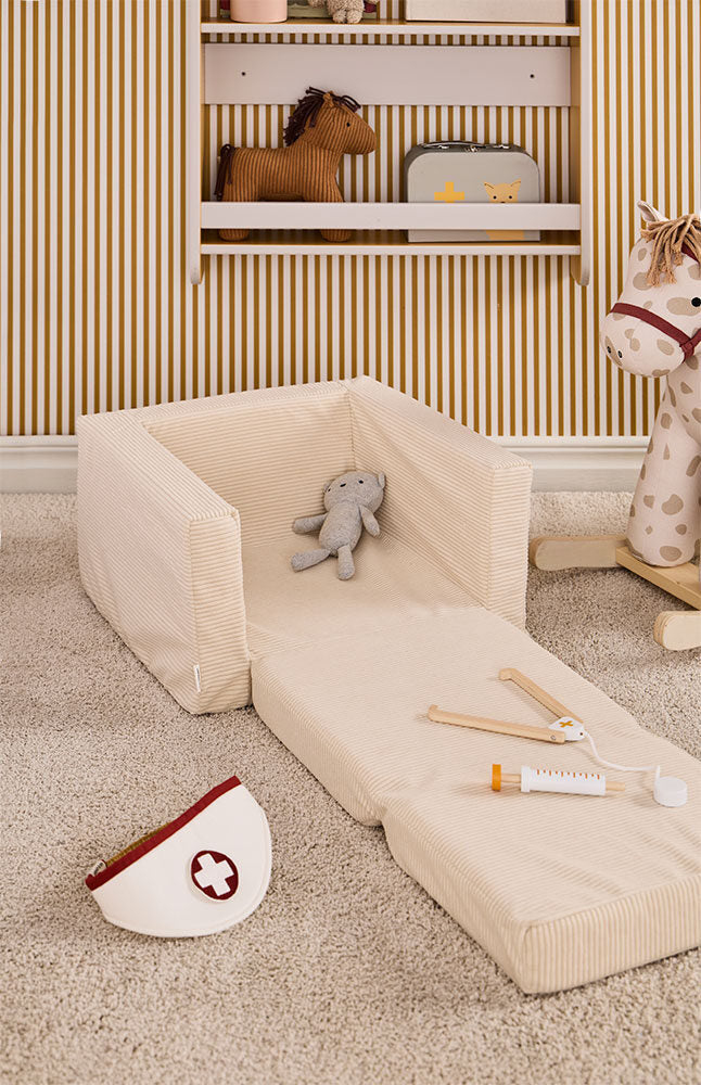 Kids Concept Poltroncina pieghevole bianco naturale - foto 4
