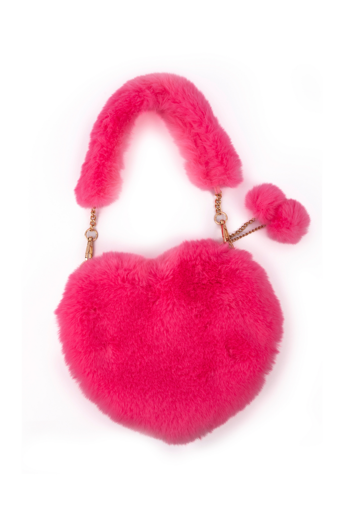 Great Pretenders Borsetta a cuore pelosa fucsia - foto 1