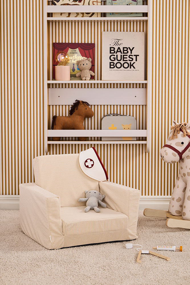 Kids Concept Poltroncina pieghevole bianco naturale - foto 2