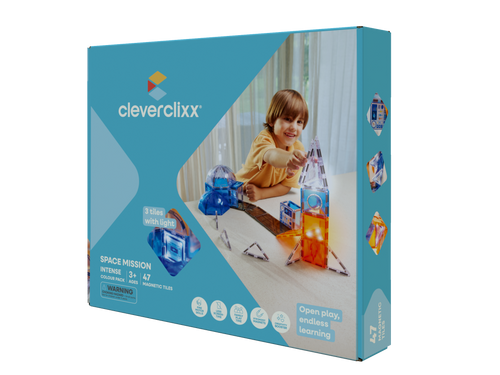 Cleverclixx Space Mission Pack - piastrelle magnetiche spazio - 47 pezzi - foto 1