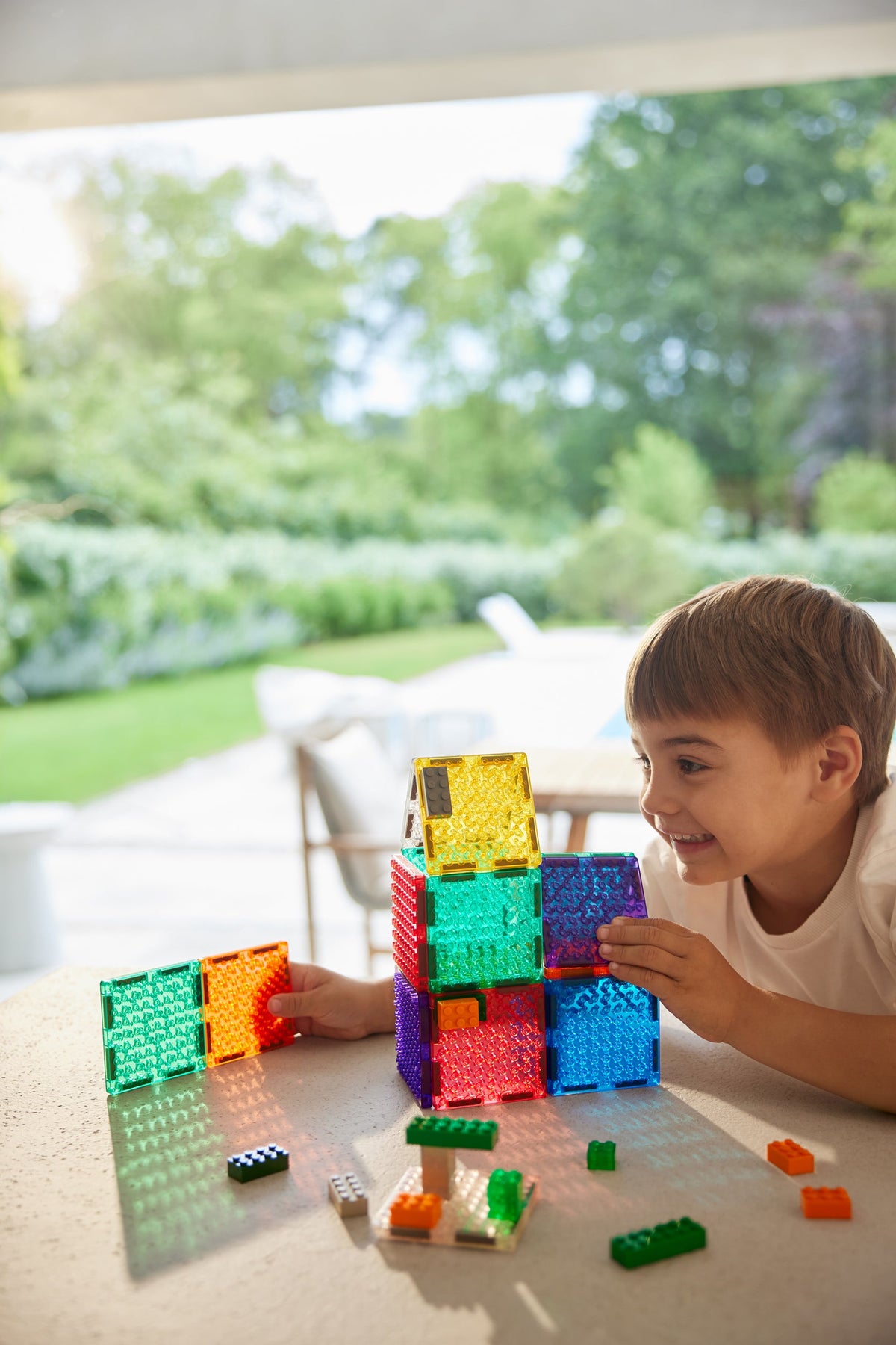 Cleverclixx Brick Tiles Pack Intense - piastrelle magnetiche mattoncino - 16 pezzi - foto 3