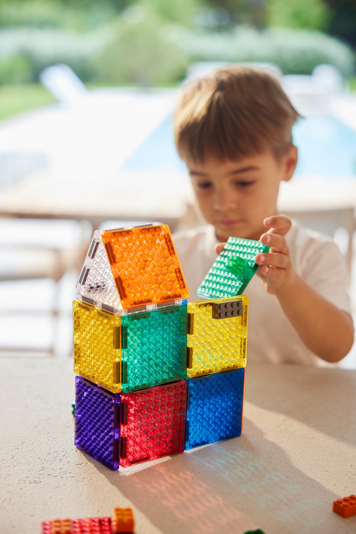 Cleverclixx Brick Tiles Pack Intense - piastrelle magnetiche mattoncino - 16 pezzi - foto 2