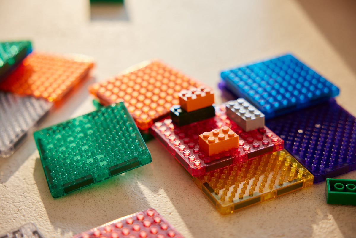 Cleverclixx Brick Tiles Pack Intense - piastrelle magnetiche mattoncino - 16 pezzi - foto 5