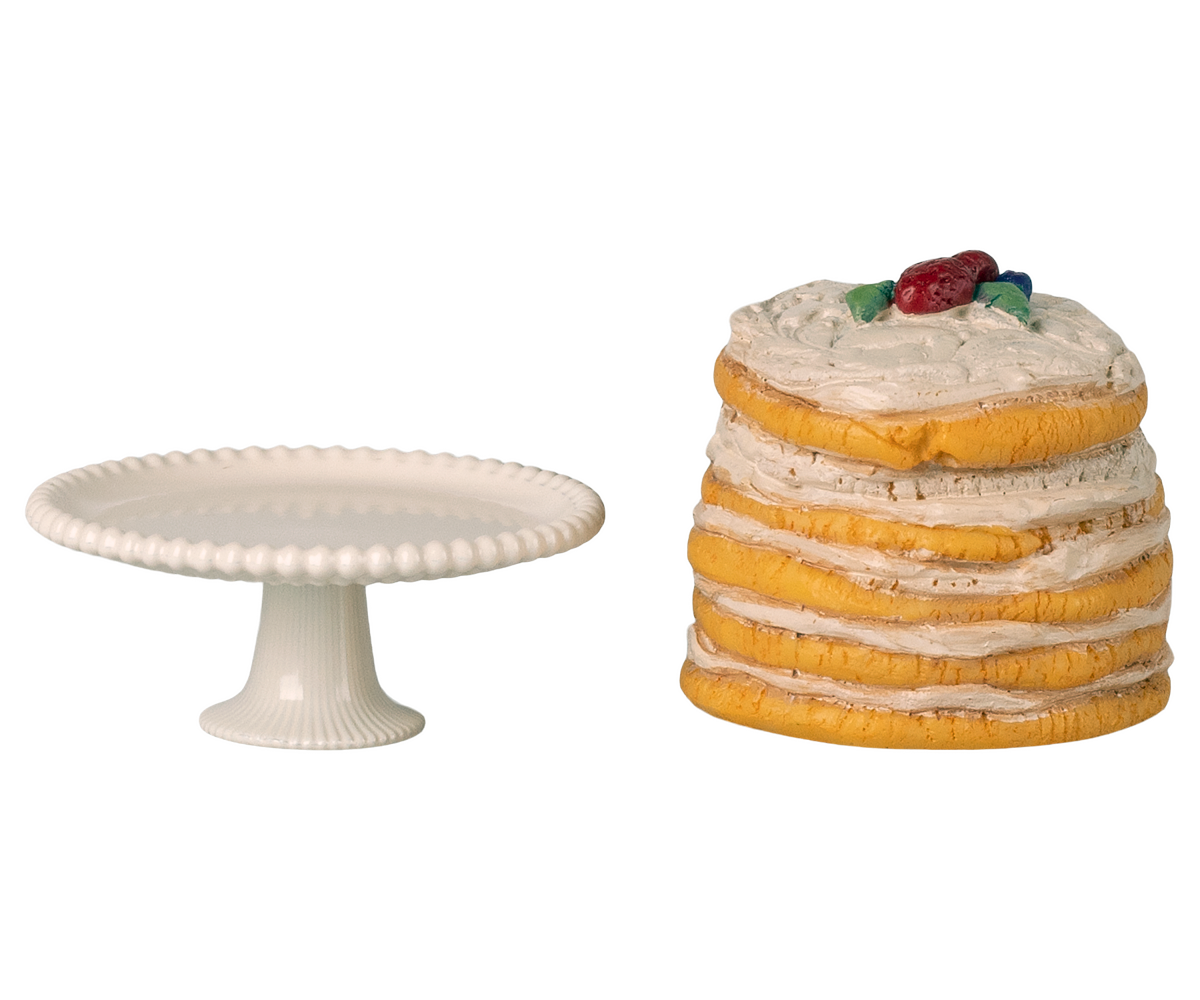 Maileg Torta per feste e alzata Topo panna - foto 4
