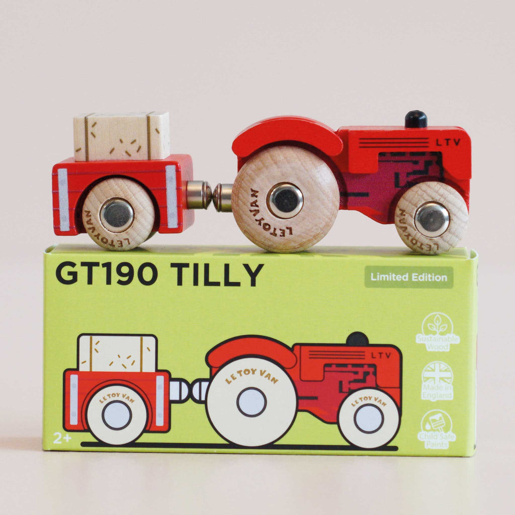 Le Toy Van No. 34 Tilly - trattore con rimorchio in legno Classic Car Collection - foto 4