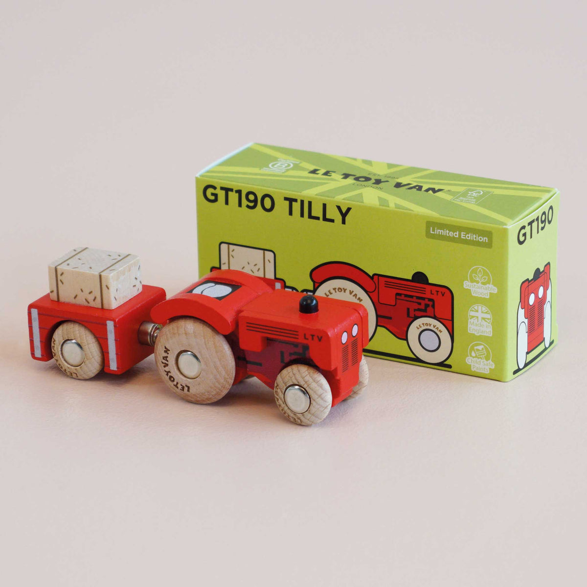 Le Toy Van No. 34 Tilly - trattore con rimorchio in legno Classic Car Collection - foto 5