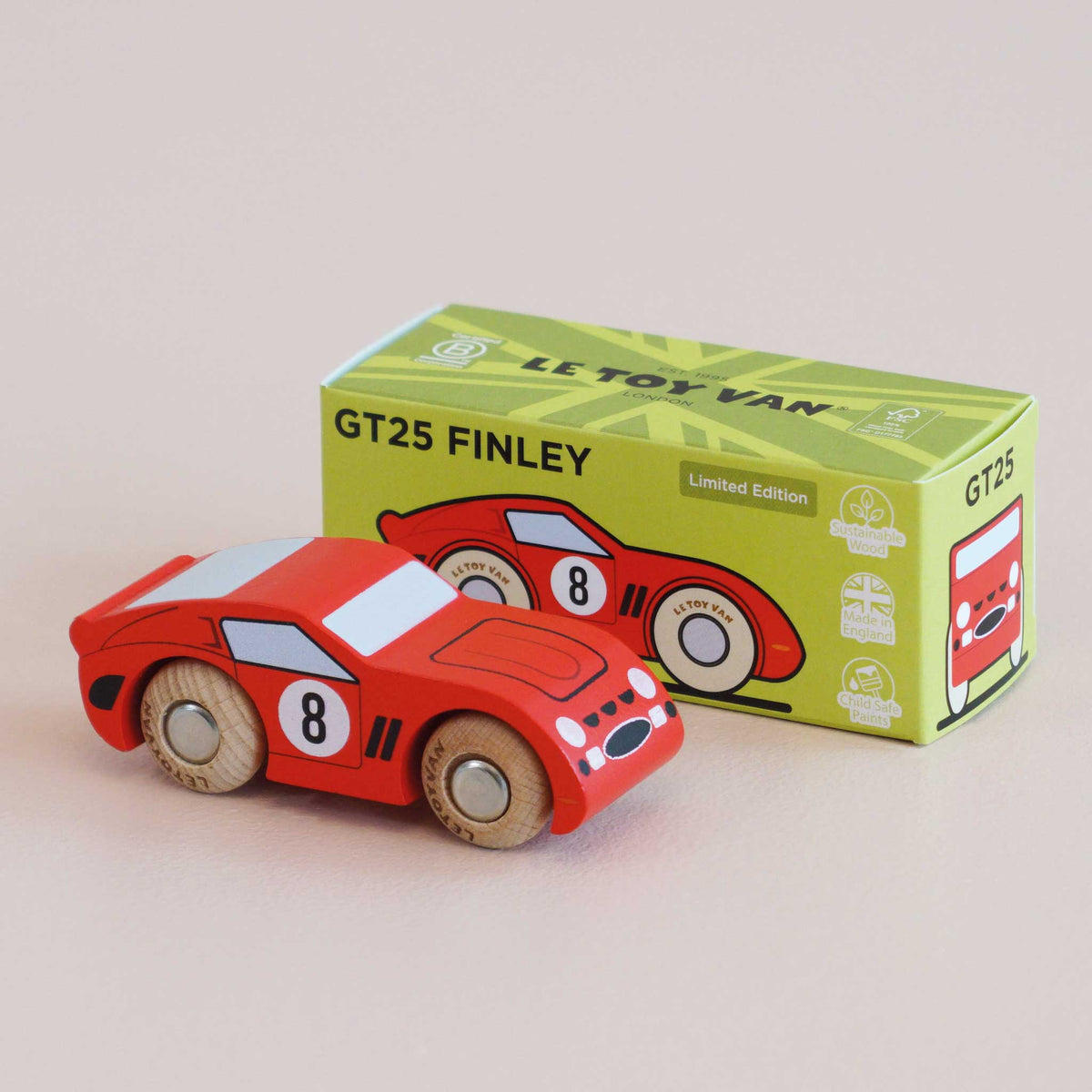 Le Toy Van No. 4 Finley - auto da corsa in legno Classic Car Collection - foto 5