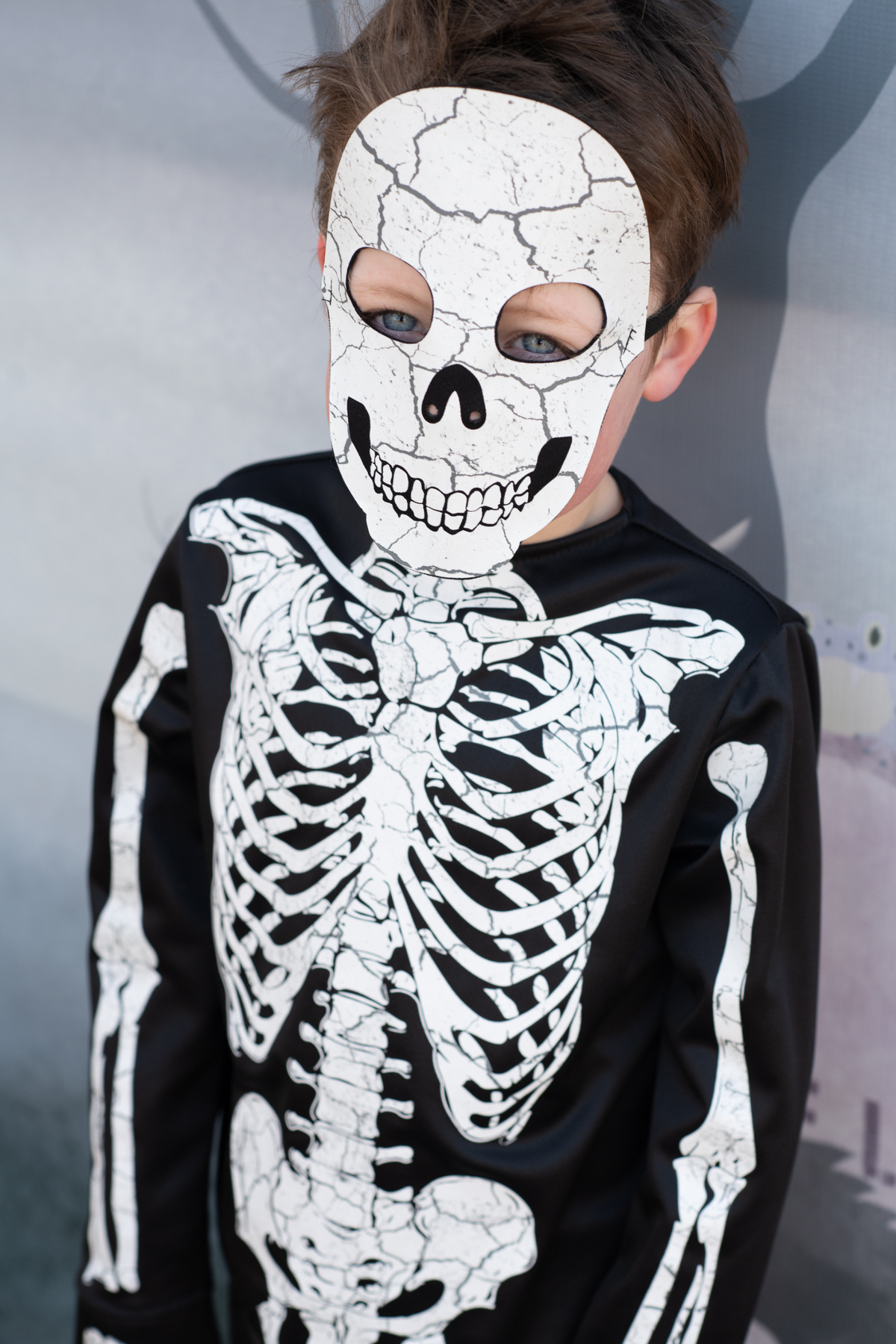 Great Pretenders Costume Scheletro fosforescente con maglia, pantaloni e maschera - foto 4