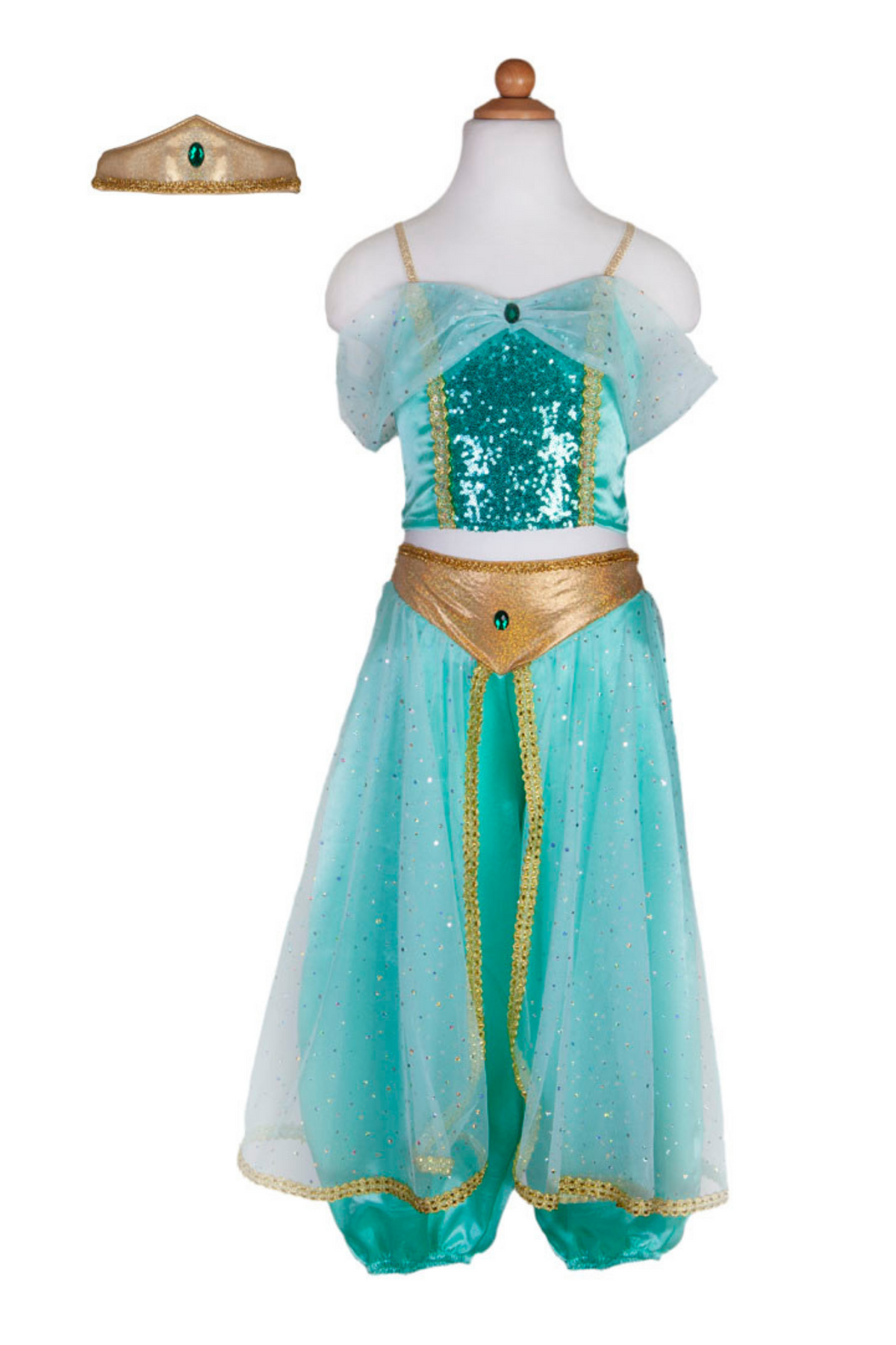 Great Pretenders Costume Principessa d'Oriente verde acqua - foto 2