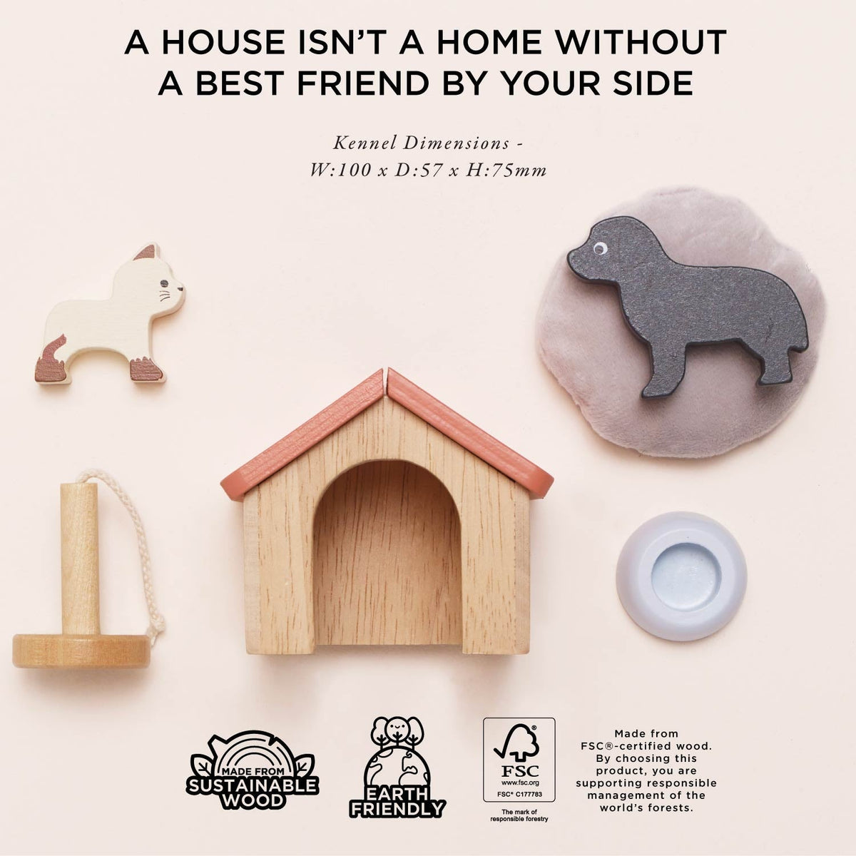Le Toy Van Set animali domestici per casa delle bambole - foto 4