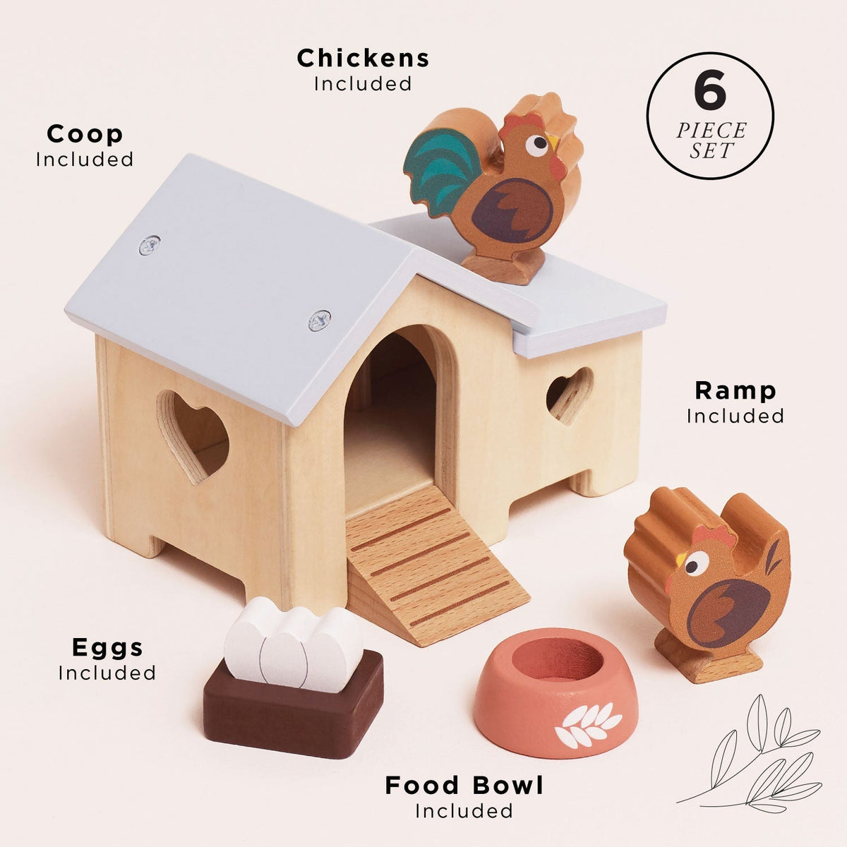 Le Toy Van Pollaio in legno con gallo e galline - foto 2