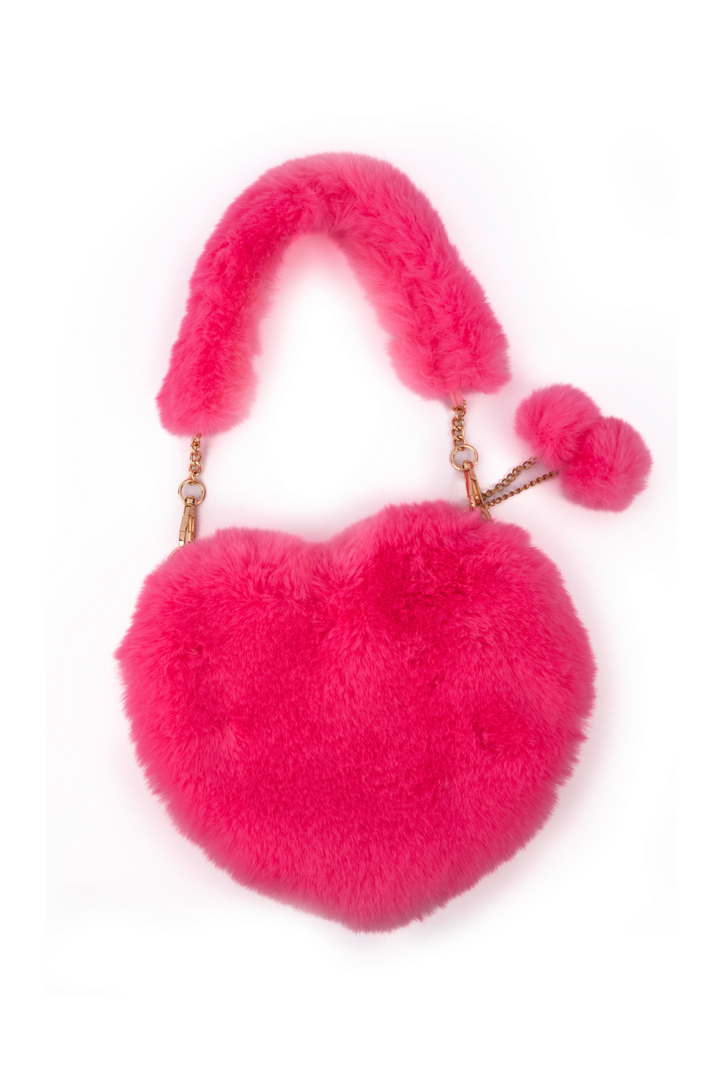 Great Pretenders Borsetta a cuore pelosa fucsia - foto 5