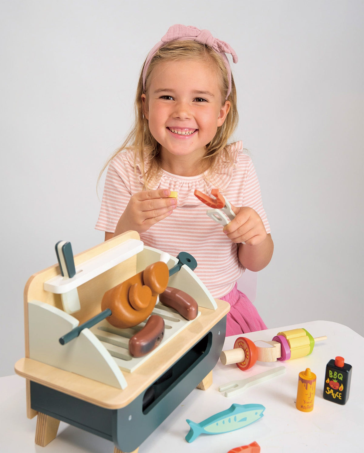 Tender Leaf Set barbecue in legno con accessori completi - foto 5