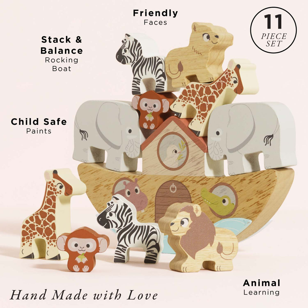 Le Toy Van Arca dell'equilibrio con animali da impilare - foto 2