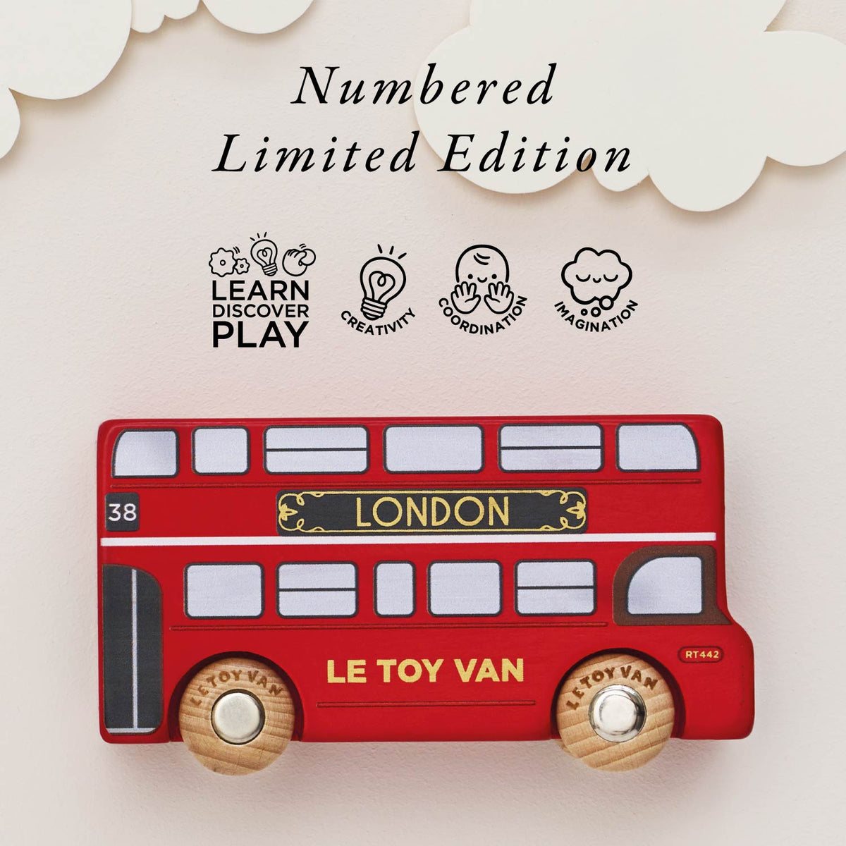 Le Toy Van No. 46 Ben autobus di Londra in legno - Made in UK - foto 3