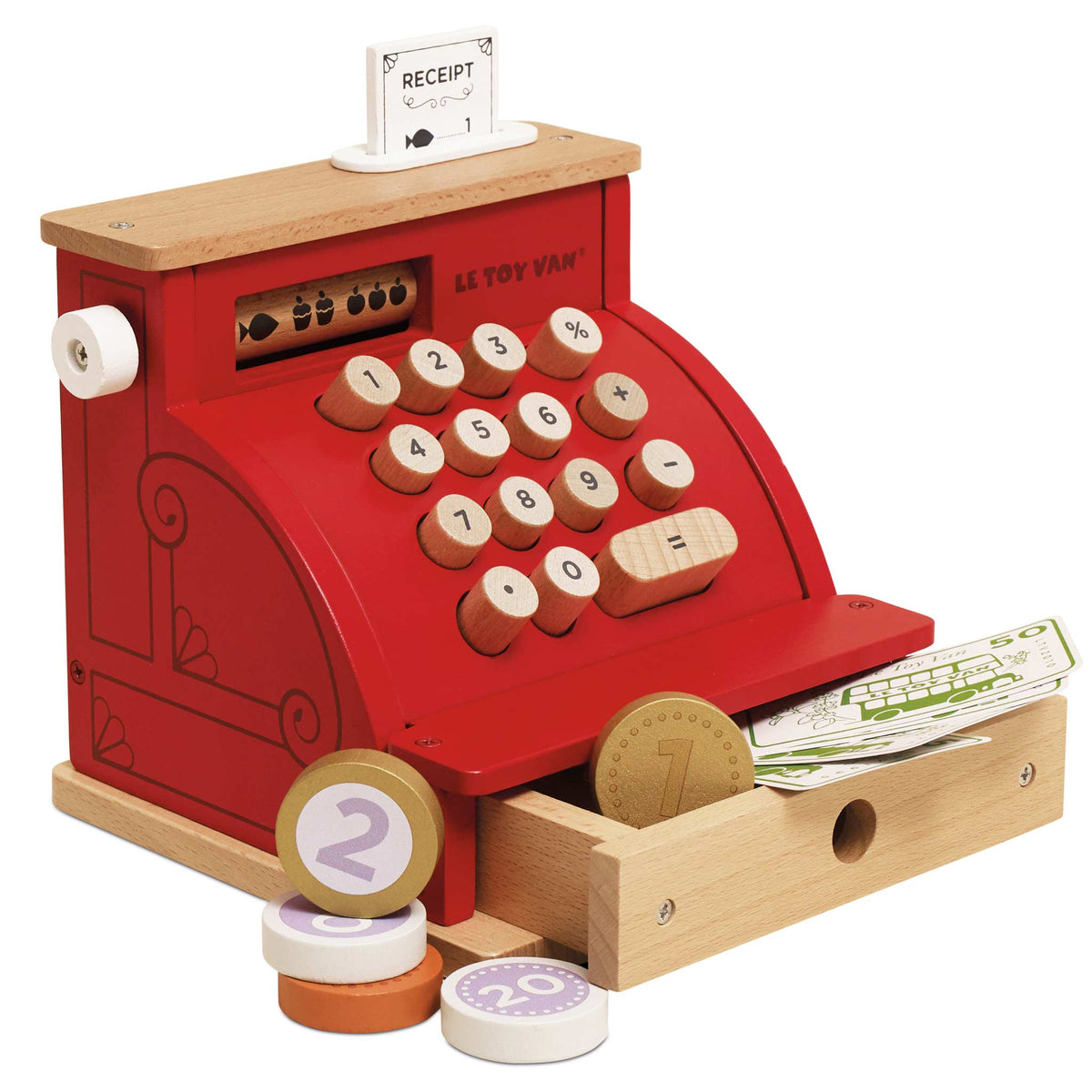 Le Toy Van Registratore di cassa in legno con soldi - foto 1