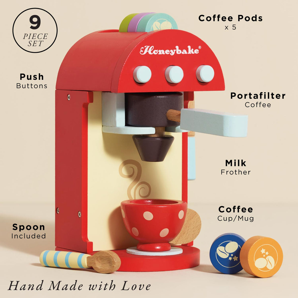 Le Toy Van Macchina del caffè in legno con tazza - foto 2