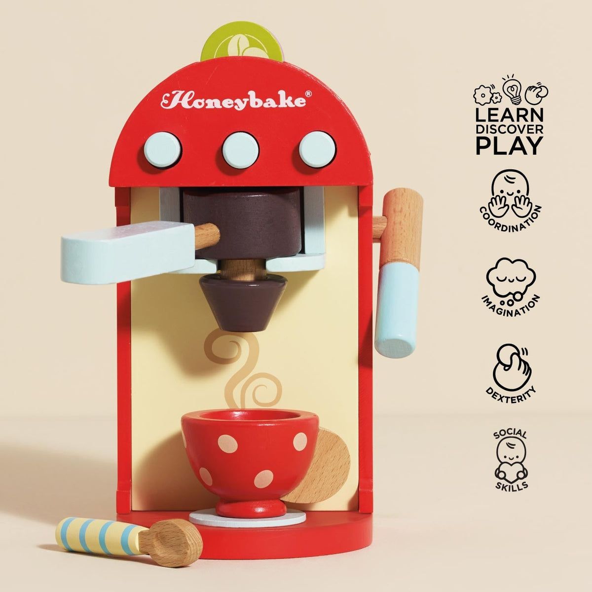 Le Toy Van Macchina del caffè in legno con tazza - foto 3