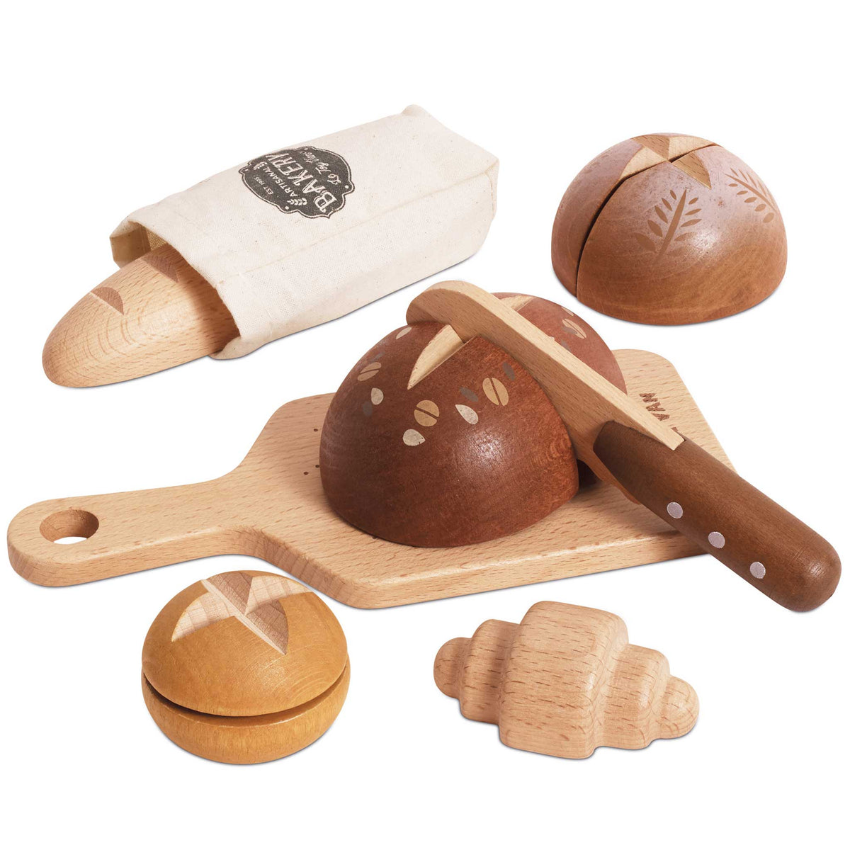 Le Toy Van Set pane artigianale con coltello e tagliere in legno - foto 1