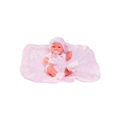 Antonio Juan Bambola Neonata Lúa con copertina rosa 42 cm - foto 1