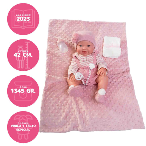 Antonio Juan Bambola Neonata Mia fa la pipì con copertina 42 cm - foto 2